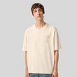 Load image into Gallery viewer, BEIGE COTTON AMI DE COEUR PATCH T-SHIRT
