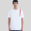 Load image into Gallery viewer, White organic cotton T-shirt with Marni Mending logo