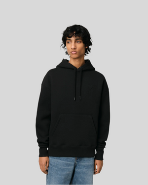 BLACK COTTON AMI DE COEUR HOODIE