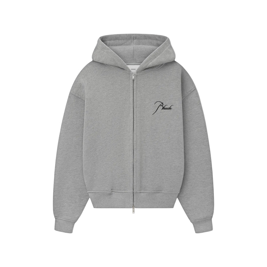 Rhude classique logo zip up hoodie