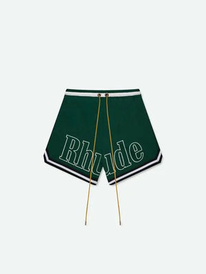 Rhude logo bball swimshorts