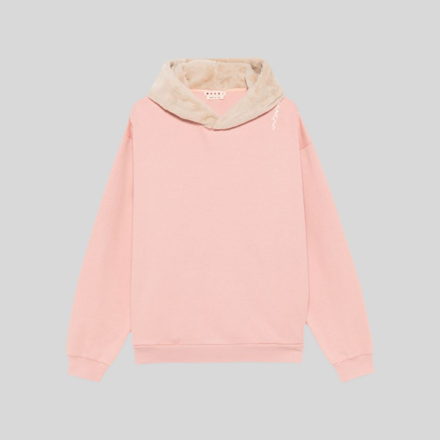 Brushed organic cotton hoodie