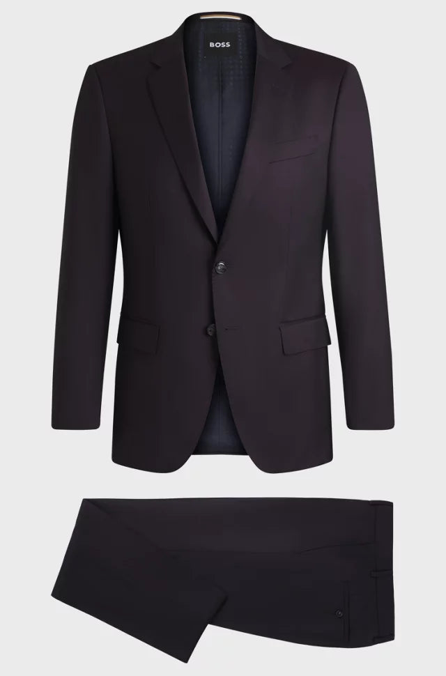 BOSS WOOL SUIT BLACK