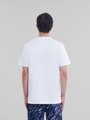 White organic cotton T-shirt with Marni Mending logo