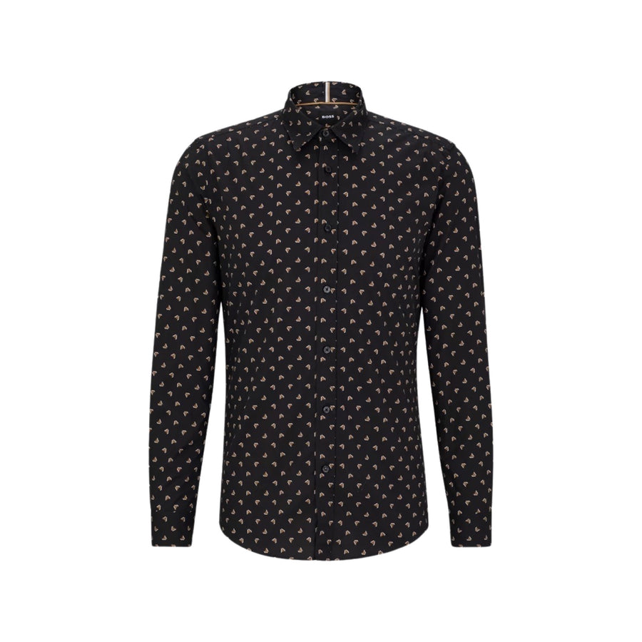SLIM-FIT SHIRT IN PRINTED STRETCH COTTON