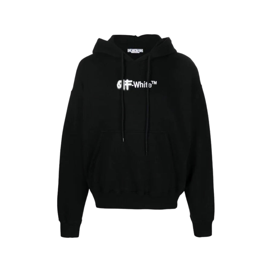 embroidered logo cotton hoodie