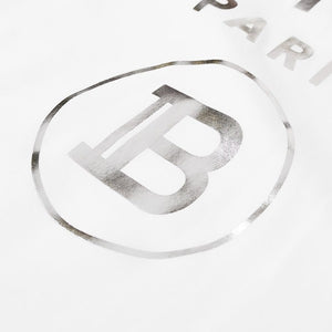 Balmain logo-print cotton T-shirt white silver
