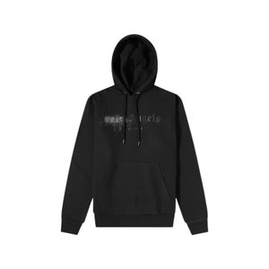 Rhinestone sprayed logo hoodie
