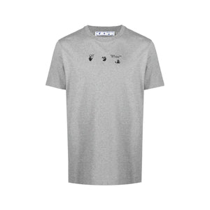 Marker Arrows grey printed cotton T-shirt