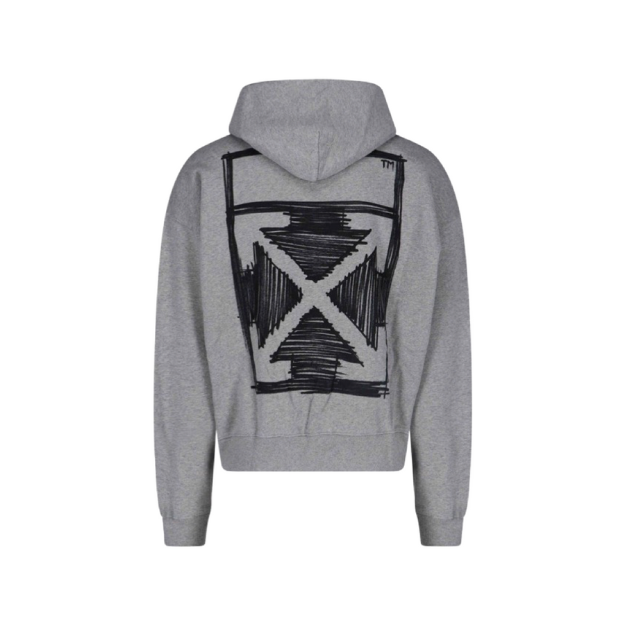 Off-White Arrow-motif cotton hoodie - Black