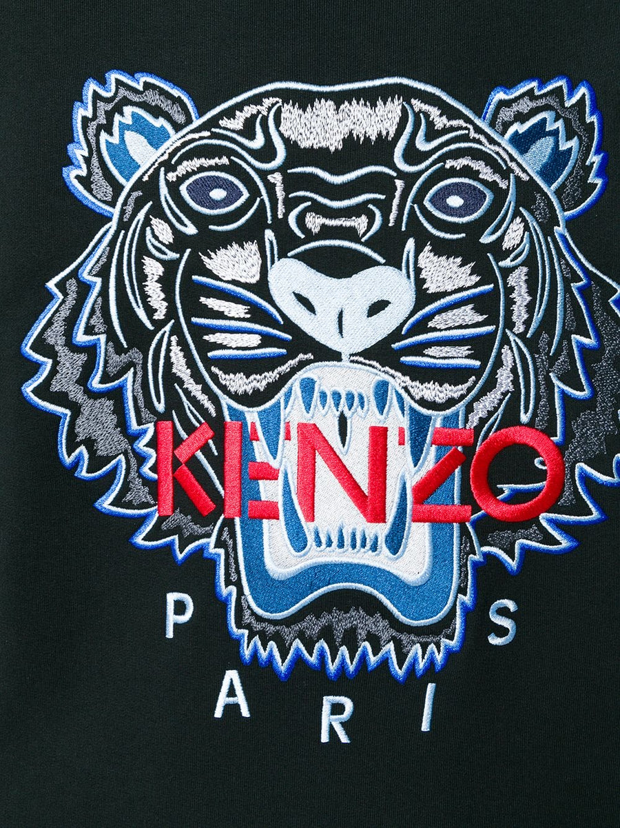 Kenzo new embroider tiger sweat black