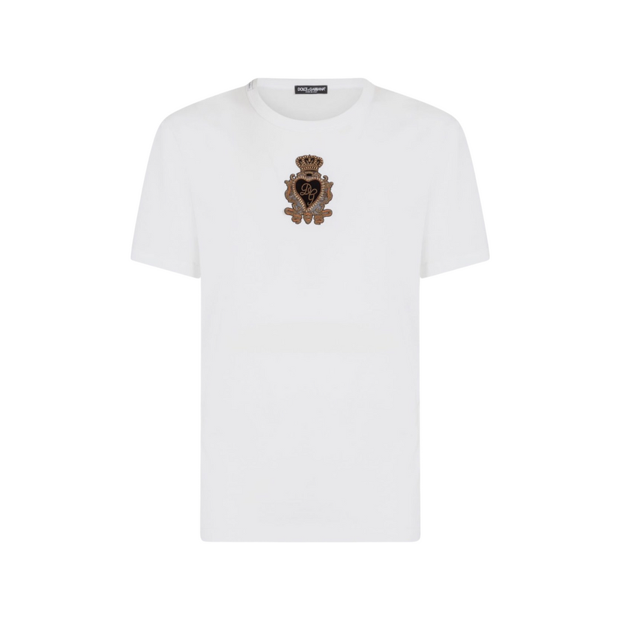 Dolce and Gabbana embroidered royal logo T-shirt
