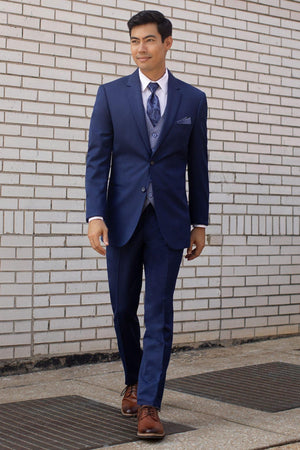 Ultra Slim Blue Performance Wedding Suit