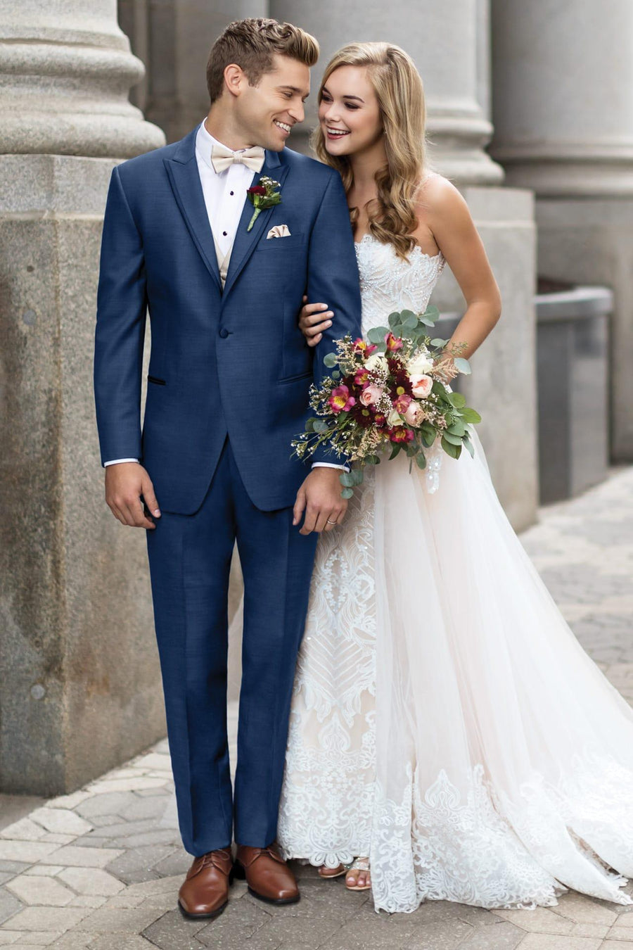Michael Kors Ultra Slim Blue Performance Wedding Suit Ultra Slim